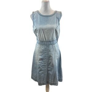 Ladies Vintage‎ ICE Brand Light Wash Denim Dress Sleeveless Size 4